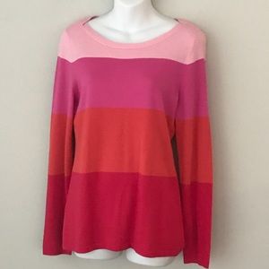 Banana Republic Color Block boatneck Sweater Med